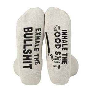 Udobuy Funny Stoner Socks - Novelty Weed Smoker Gift for Men, Husband, Boyfriend - Pothead Present