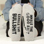 Udobuy Funny Stoner Socks - Novelty Weed Smoker Gift for Men, Husband, Boyfriend - Pothead Present