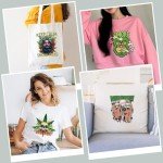 Dazoratix Weed Iron on Transfers - 30 PCs Pot Leaf Ready to Press Heat Transfer Stickers Green Planrt Decals for T-Shirts Clothing Hat Appliques Clothes Decorations DIY Crafts Pillow Washable Patches