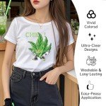 Dazoratix Weed Iron on Transfers - 30 PCs Pot Leaf Ready to Press Heat Transfer Stickers Green Planrt Decals for T-Shirts Clothing Hat Appliques Clothes Decorations DIY Crafts Pillow Washable Patches