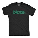 Mens Blaze T Shirt Funny 420 Weed Leaf Pot Smoking Blazing Lovers Tee for Guys Funny T Shirts 420 Apparel for Men Novelty Tees for Guys Black - XL