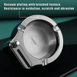 YUSUD Large Cigarette Ashtray with Permanent Match Lighter, Flint Fire Starter Ashtray, Fancy Metal Ash Tray Set for Weed, Cool Ashtrays for Cigars Outdoor Indoor Decor in Home Office