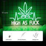 JFLLamp Leaf Weed Neon Signs LED Neon Lights Signs for Wall Decor Bedroom Suitable for Living Room Bar Game Room Hotel Birthday Party Restaurant Christmas Unique Gift for Lover 16 * 12 Inch(Green)