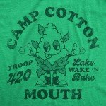 Womens Funny T Shirts Camp Cotton Mouth Sarcastic 420 Graphic Tee for Ladies Funny T Shirts 420 Tops for Women Cool Camping Top Women's Novelty Tees Green - L