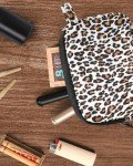 SafeDelux Smell Proof Bag - Odor Proof Container with Activated Carbon Liner & Waterproof Zipper, Portable Scent Proof Pouch for Tobacco, Travel & Outdoor - Full Odor Control (Leopard)