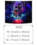 Atrippy Anime Wall Tapestry for Bedroom, Trip-py Posters Space Wall Tapestry for Men, Cool Black Aesthetic, Hippie Room Decor Wall Hanging Art for Girl Boys Party 51''x60''