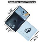 Jeuristic Ashtrays for Cigarettes Pocket Ashtray Pouch - Pack of 4 Premium Fireproof PVC Smell Proof Portable Ashtray Outdoor Butt Disposal Cool Travel Ashtrays Cute Fancy Ash Tray Black and White