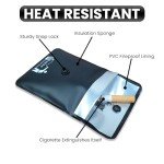 Jeuristic Ashtrays for Cigarettes Pocket Ashtray Pouch - Pack of 4 Premium Fireproof PVC Smell Proof Portable Ashtray Outdoor Butt Disposal Cool Travel Ashtrays Cute Fancy Ash Tray Black and White