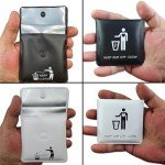 Jeuristic Ashtrays for Cigarettes Pocket Ashtray Pouch - Pack of 4 Premium Fireproof PVC Smell Proof Portable Ashtray Outdoor Butt Disposal Cool Travel Ashtrays Cute Fancy Ash Tray Black and White