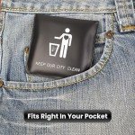 Jeuristic Ashtrays for Cigarettes Pocket Ashtray Pouch - Pack of 4 Premium Fireproof PVC Smell Proof Portable Ashtray Outdoor Butt Disposal Cool Travel Ashtrays Cute Fancy Ash Tray Black and White