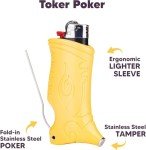 Toker Poker - Bic Lighter Case Multi Tool 2.0 - Black, All Inclusive Tool for Camping and Other