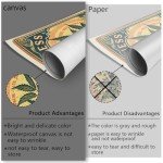 Vintage Happiness Weed Posters Does Grow On Trees Canvas Wall Art Green Plants Cannabis Strain Aesthetic Prints Painting For Living Room Home Bedroom Dorm Wall Decor 12x16in Unframed