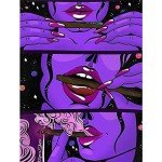 wmpikd Hippie Hippy Diamond Art Painting Kits for Adults 5d DIY Trippy Cool Gem Art Kit for Beginners Round Full Drill Diamond Art Dotz Paint with Diamonds Crafts Home Wall Decor Gifts 12x16 Inch