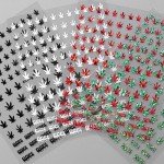 Maple Leaf Nail Art Stickers 3D Holographic Leaf Nail Stickers Spring Nail Art Decorations Colorful Bronzing Leaf Letter Design Nail Decals Self-Adhesive Nails Art Supplies for Women Manicure