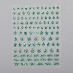 Maple Leaf Nail Art Stickers 3D Holographic Leaf Nail Stickers Spring Nail Art Decorations Colorful Bronzing Leaf Letter Design Nail Decals Self-Adhesive Nails Art Supplies for Women Manicure