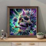 SHICERNHJ 5D Diamond Art Kits for Adults,DIY Skull Diamond Painting Kits Full Drill Diamond Crystal Rhinestone Gem Art Craft Kits for Adults,Home Wall Decor 12X12Inch