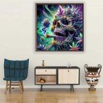 SHICERNHJ 5D Diamond Art Kits for Adults,DIY Skull Diamond Painting Kits Full Drill Diamond Crystal Rhinestone Gem Art Craft Kits for Adults,Home Wall Decor 12X12Inch