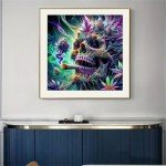 SHICERNHJ 5D Diamond Art Kits for Adults,DIY Skull Diamond Painting Kits Full Drill Diamond Crystal Rhinestone Gem Art Craft Kits for Adults,Home Wall Decor 12X12Inch