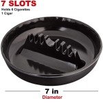 Escest Ash Tray For Cigarettes & Cigar (Pack of 4) Round Plastic Melamine Tabletop Ashtrays, Assorted Colors - For Indoor/Outdoor, Patio, Restaurant Style