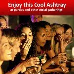 Escest Ash Tray For Cigarettes & Cigar (Pack of 4) Round Plastic Melamine Tabletop Ashtrays, Assorted Colors - For Indoor/Outdoor, Patio, Restaurant Style