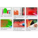 wmpikd Hippie Hippy Girl Diamond Art Painting Kits for Adults 5d DIY Trippy Cool Girl Gem Art Kit for Beginners Round Full Drill Paint with Diamonds Crafts Home Wall Decor Gifts 12x16 Inch