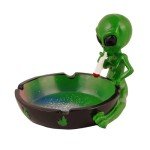 Trendy Zone 21, Ornament, Alien Smoking Ashtray, Home Décor, Multicolor, 4 inches