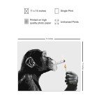 DOPE Chimp Smoking Weed LARGE 11x14 - Psychedelic Room Decor - Marijuana Gifts for Men - Dope Posters - Trippy Wall Art - Cannabis Art Print - Stoner Room Decor - Trippy Room Decor - Poster Print