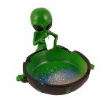 Trendy Zone 21, Ornament, Alien Smoking Ashtray, Home Décor, Multicolor, 4 inches
