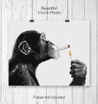 DOPE Chimp Smoking Weed LARGE 11x14 - Psychedelic Room Decor - Marijuana Gifts for Men - Dope Posters - Trippy Wall Art - Cannabis Art Print - Stoner Room Decor - Trippy Room Decor - Poster Print