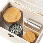 Wooden Stash Box with Rolling Tray Stash Box Combo to Organise your Herbs and Accessories - Rolling Kit with Removable divider - Large stash box and Jewelry box (Vintage White)