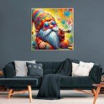 DIYCYCY Gnome 5D Diamond Painting Kits for Beginners,DIY Round Diamond Art Kits for Adults,Full Drill Diamond Dots Paintings Picture Gem Art for Adults Craft Home Wall Decor 13.78x13.78in