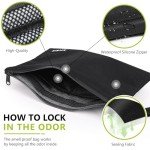 Smell Proof Bag Travel Storage Case Activated Charcoal Pouches Durable Odorless Medicine Organizer