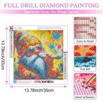 DIYCYCY Gnome 5D Diamond Painting Kits for Beginners,DIY Round Diamond Art Kits for Adults,Full Drill Diamond Dots Paintings Picture Gem Art for Adults Craft Home Wall Decor 13.78x13.78in