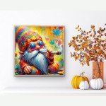 DIYCYCY Gnome 5D Diamond Painting Kits for Beginners,DIY Round Diamond Art Kits for Adults,Full Drill Diamond Dots Paintings Picture Gem Art for Adults Craft Home Wall Decor 13.78x13.78in