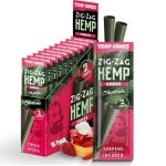 ZIG-ZAG Natural Infused Cones - Pink - 2 Cones Per Pack, 15 Pack Carton, Prerolled