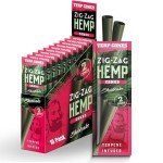 ZIG-ZAG Natural Infused Cones - Pink - 2 Cones Per Pack, 15 Pack Carton, Prerolled