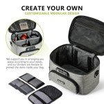 OZCHIN Large Storage Box with Combination Lock, Carbon Lining Locking Bag Durable Storage Cases Stylish and Portable Travel Bag Organizer Lockable Box, Great Gifts for Father's Day(Grey)