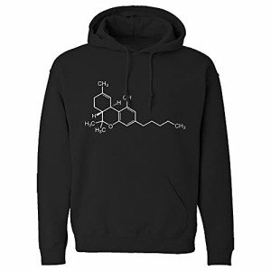 Indica Plateau THC Molecule Small Black Unisex Hoodie