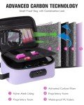 SafeDelux Smell Proof Bag with Combination Lock, Airtight Zippers Carbon Lining & Removable Dividers, Odor Proof Container for Smoking Accessories, Odorless Travel Box Blocks Out Strong Odors