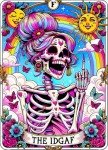 Skull Diamond Art Kits for Adults, Skeleton Diamond Painting Kits for Adults, The IDGAF 5D DIY Paint by Diamond Round Full Drill Home Wall Decor Gift 12x16In
