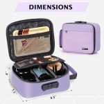 SafeDelux Smell Proof Bag with Combination Lock, Airtight Zippers Carbon Lining & Removable Dividers, Odor Proof Container for Smoking Accessories, Odorless Travel Box Blocks Out Strong Odors