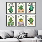 BigWig Prints Marijuana Posters - Classic Reefer Madness Art, Cannabis Culture Decor, Retro Stoner Wall Art, Funny 420 Room Decorations, Propaganda Style Weed Artwork - Unframed Set of 6 (8x10)