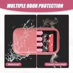 Marvero Smell Proof Bag – Smell Proof Stash Box with KS Tubes, Waterproof & Odor Proof Bag, Stash Box For Your Accessories,Travel Essentials for Men (Pink)