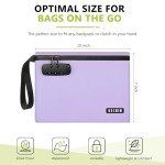 OZCHIN Smell Proof Bag with Combination Lock 10 X 7 inchs Locking Bag PU Leather Waterproof Lockable Case Great Gift Ideal