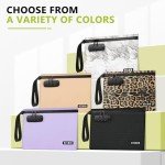 OZCHIN Smell Proof Bag with Combination Lock 10 X 7 inchs Locking Bag PU Leather Waterproof Lockable Case Great Gift Ideal