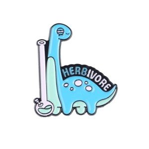 Herbivore Enamel Pin, Funny Smoking Cannabis Stoner Lapel Pin, Weed Addict Brooches, Marijuana Lover Badge Brooch, 420 Smoker Badges, Funny Gift For Smoking Lover, Cute Stoner Gift