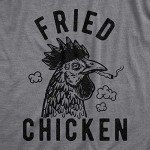 Mens Fried Chicken T Shirt Funny 420 Marijuana Graphic Novelty Tee Funny T Shirts 420 Apparel for Men Cool Food Short Sleeve Novelty Tees for Guys Dark Grey 3XL