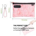 OZCHIN Smell Proof Bag with Combination Lock Great Gift Sets For Women Certificates Organizer PU Leather Lock Bag Travel Storage Case 10 x 7 inches