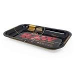 RAW Gold and Black Metal Rolling Tray - Limited Edition - 11'' x 7'' Size