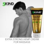 5kind Extra Strong Hemp Cream 3.4 fl oz- Maximum Strength - Natural Soothing Relief Joint Cream - Muscle Rub for Lower Back, Joints, Neck, Knees & Shoulders